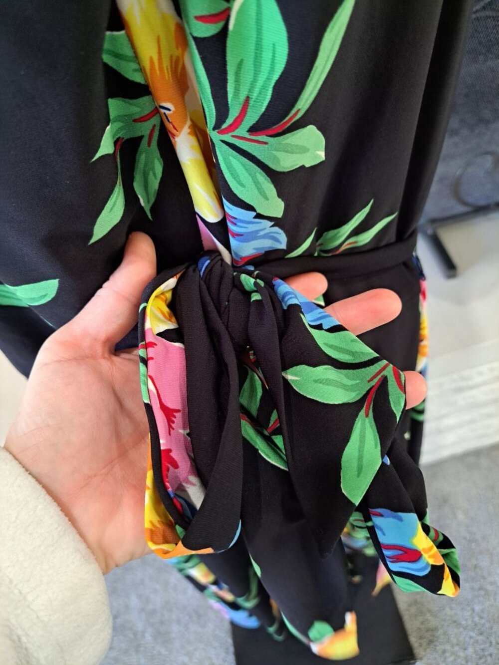 New Ralph Lauren Halter Dress Size12 Womens Black Floral Jersey Tags Vacation - Picture 5 of 14